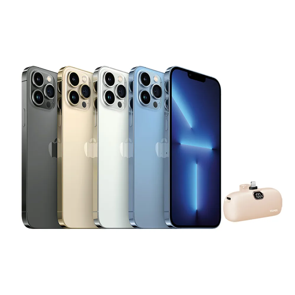 【Apple】A級福利品 iPhone 13 Pro 256G(6.1吋)口袋行動電源組