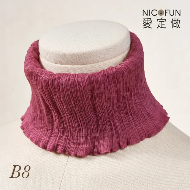 NicoFun 愛定做 木質系17 黑暗紅柳葉絲 百搭圍脖 圍巾 100%桑蠶絲 真絲(silk四季圍脖 圍巾 領巾 髮帶)