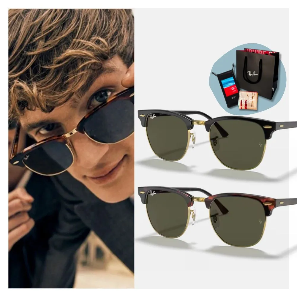 RayBan 雷朋】CLUBMASTER眉型框太陽眼鏡(RB3016F-W0365、W0366 51mm