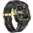 【Amband】Apple Watch 專用保護殼 M1 黑金 TPU 錶帶(42mm/44mm/45mm - Apple Watch 8/7/6/SE/5/4/3/2/1)