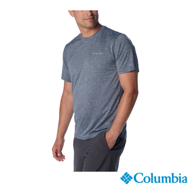 【Columbia 哥倫比亞 官方旗艦】男款-Columbia Hike™快排短袖上衣-深藍色(UAE14190NY/IS)