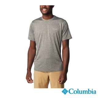 【Columbia 哥倫比亞 官方旗艦】男款-Columbia Hike快排短袖上衣-深灰色(UAE14190DY/IS)