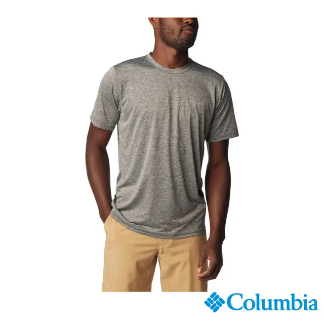 【Columbia 哥倫比亞 官方旗艦】男款-Columbia Hike™快排短袖上衣-深灰色(UAE14190DY/IS)