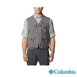 【Columbia 哥倫比亞 官方旗艦】男款-Silver Ridge防曬UPF50快排背心-深灰(UAE51850DY/IS)