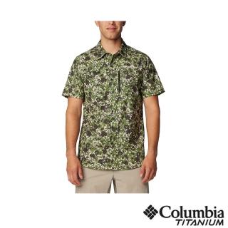 【Columbia 哥倫比亞 官方旗艦】男款-鈦 Summit Valley超防曬UPF50快排短袖襯衫-綠色(UAE51610GR/IS)
