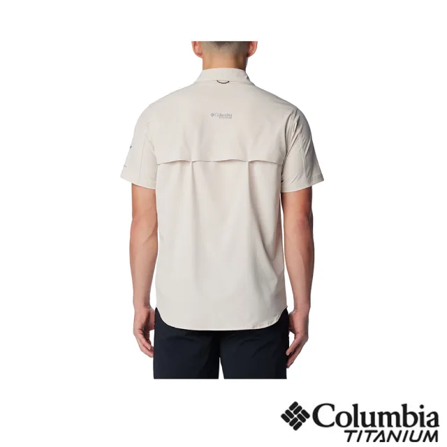 【Columbia 哥倫比亞 官方旗艦】男款-鈦 Summit Valley™超防曬UPF50快排短袖襯衫-卡其(UAE51610KI/IS)