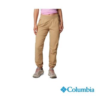 【Columbia 哥倫比亞 官方旗艦】女款-Leslie Falls超防曬UPF50防潑長褲-卡其色(UAK92850KI/IS)