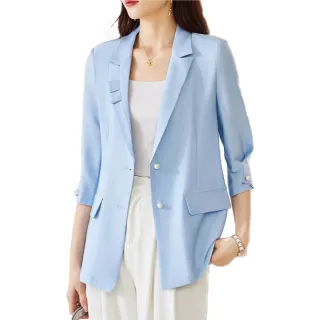 【Alishia】透氣輕薄款經典修身設計西裝外套 S-3XL(現+預  淺藍 / 灰藍 / 綠 / 紫)
