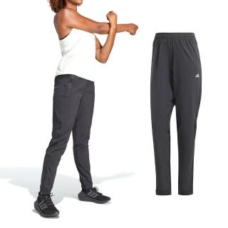 【adidas 愛迪達】Run It Tko Pant 女款 黑色 吸濕排汗 拉鍊口袋 中腰 運動 慢跑 訓練 長褲 IQ0918