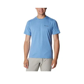 【Columbia 哥倫比亞 官方旗艦】男款-Tech Trail™防曬UPF50快排短袖上衣軍-藍色(UAE55450BL/IS)