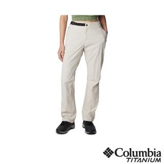 【Columbia 哥倫比亞 官方旗艦】女款-鈦 Wanoga™防曬UPF50防潑長褲-卡其(UAR30110KI/IS /經典商品)