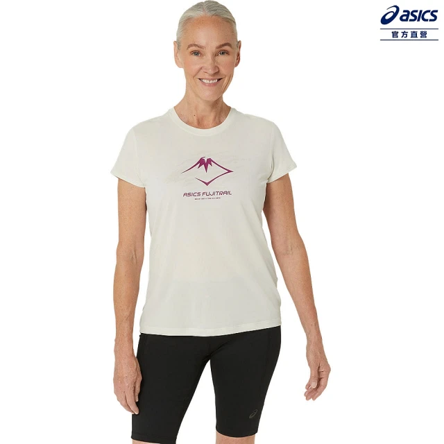 【asics 亞瑟士】女 短袖上衣 女款 FUJITRAIL 跑步上衣(2012C971-200)