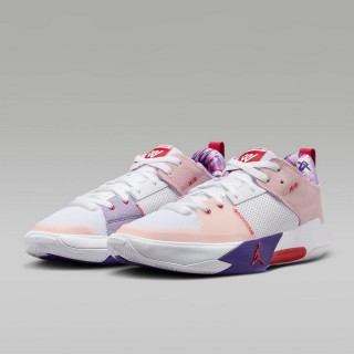 【NIKE 耐吉】運動鞋 籃球鞋 喬丹 男鞋 JORDAN ONE TAKE 5 PF 白 粉 紫 緩震(FQ3101100)