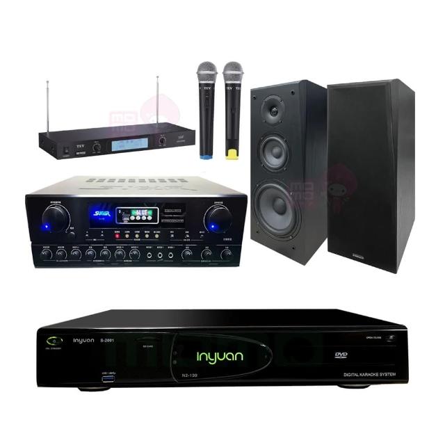 【音圓】N2-130+SUGAR SA-818+TEV TR-9688+KS-100(4TB點歌機+擴大機+無線麥克風+卡拉OK喇叭)