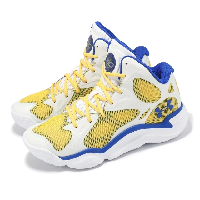 UNDER ARMOUR 籃球鞋 Curry Spawn Flotro 男鞋 白 黃 咖哩 回彈 抓地 運動鞋 UA(3026640100)