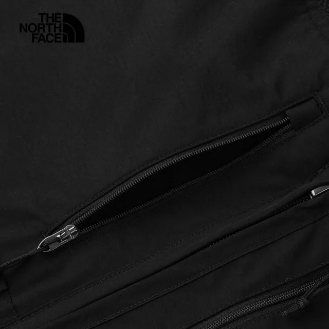 【The North Face 官方旗艦】北面男款黑色舒適透氣耐穿多口袋背心｜87V4JK3