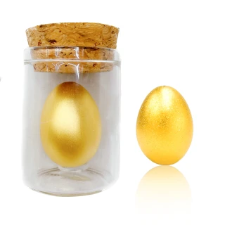 【金品坊】黃金擺件財運蛋生大金蛋單顆 1.25錢±0.03(贈玻璃瓶、純金999.9、純金擺件)