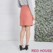 【RED HOUSE 蕾赫斯】毛料剪接窄裙(粉色)