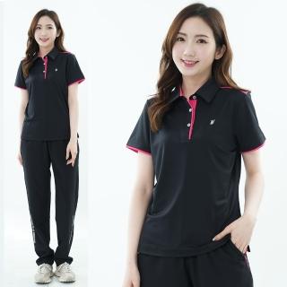【遊遍天下】女款抗UV防曬速乾吸濕排汗機能POLO衫 GS1046黑色(M-5L 大尺碼)