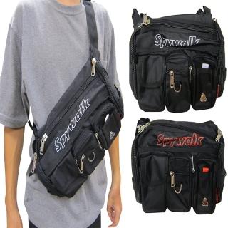 【SNOW.bagshop】臀包大容量主袋+外袋共八層屁股包腰包胸前包防水尼龍布可肩背斜側背多袋口貼身防盜隨身