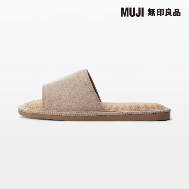 【MUJI 無印良品】黃麻前開拖鞋/灰色