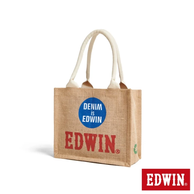 【EDWIN】男裝 亞麻購物袋(土黃色)