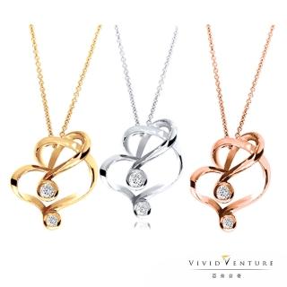 【Vividventure 亞帝芬奇】14K 8分 天然真鑽 鑽石 項鍊 圓舞曲(三色任選)