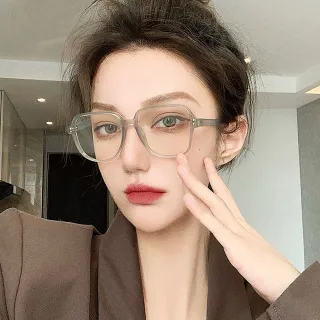 【Seoul Show 首爾秀】輕量米釘方框可換近視老花片平光眼鏡 111(墨鏡平光近視老花)