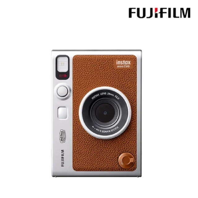 【FUJIFILM 富士】Instax Mini EVO 混合式數位拍立得相機 原廠公司貨(專用皮套空白底片40張...超值組)