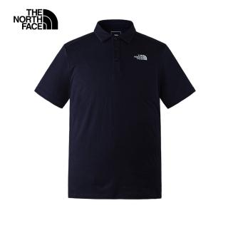 【The North Face】TNF 短袖POLO 純棉舒適透氣 M MFO S/S COTTON POLO - AP 男 藏青(NF0A8AV3RG1)