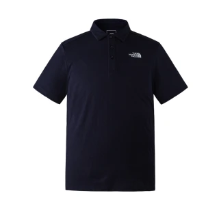 【The North Face】TNF 短袖POLO 純棉舒適透氣 M MFO S/S COTTON POLO - AP 男 藏青(NF0A8AV3RG1)
