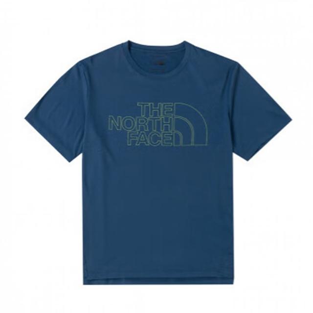 【The North Face】TNF 短袖上衣 休閒 M SUN CHASE LOGO SS TEE - AP 男 藍(NF0A87VZHDC)