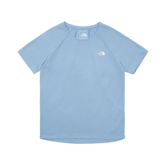 【The North Face】TNF 短袖上衣 吸濕排汗舒適 W REAXION S/S TEE 2.0 - AP 女 藍(NF0A8825QEO)