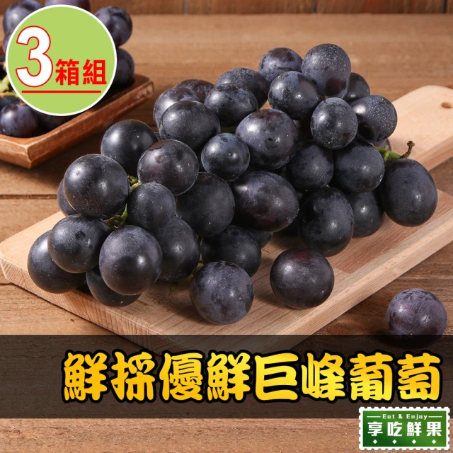 仙菓園 台灣在地 溫室巨峰葡萄 整箱原裝 約5kg±10%(