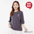 【betty’s 貝蒂思】網路獨賣★超Q兔子刺繡太空棉五分袖T-shirt(共三色)