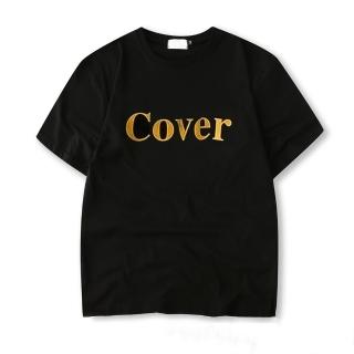 【Dition】撞色文字COVER短袖上衣 復古寬版短t(oversize 男女可穿)