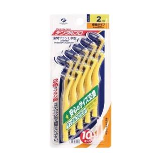 【JACKS】日本 DENTALPRO L型牙間刷2號-SS(10入裝/平輸商品)