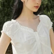 【OUWEY 歐薇】夏日必備甜美蕾絲純棉上衣(白色；S-L；3242391818)