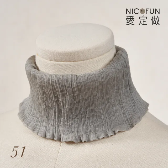 【NicoFun 愛定做】木質系17 中灰柳葉絲 百搭圍脖 圍巾 100%桑蠶絲 真絲(silk四季圍脖 圍巾 領巾 髮帶)