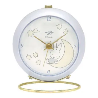 【小禮堂】米飛兔 桌上型鬧鐘 - 月亮款(平輸品)