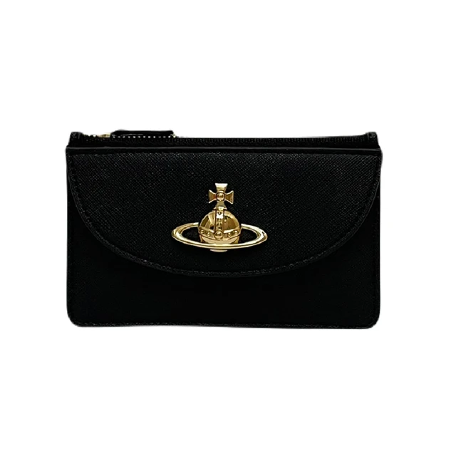Vivienne Westwood 春夏新款 女款 防刮皮革卡夾/零錢包(黑色)