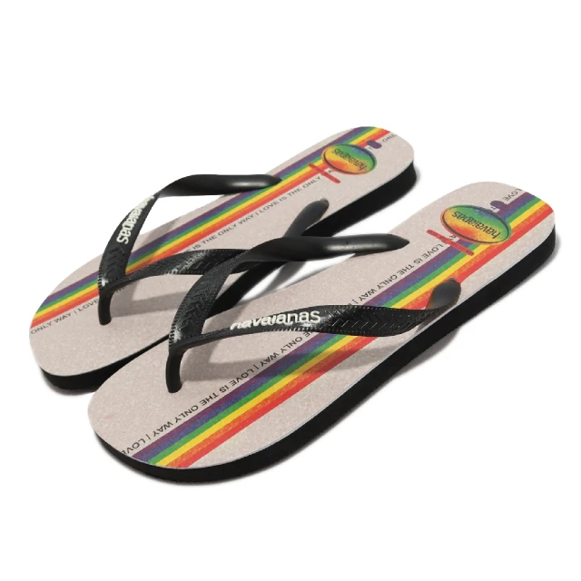 havaianas 哈瓦仕 夾腳拖 Top Pride Flip Flops 男鞋 米色 彩虹 拖鞋 人字拖 Pride(41466731069U)