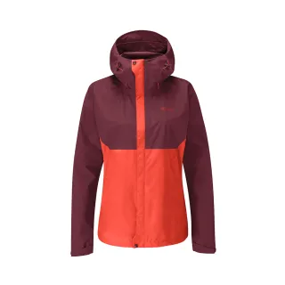 【RAB】Downpour Eco Jacket 透氣防風防水連帽外套 女款 深石楠/葡萄柚 #QWG83