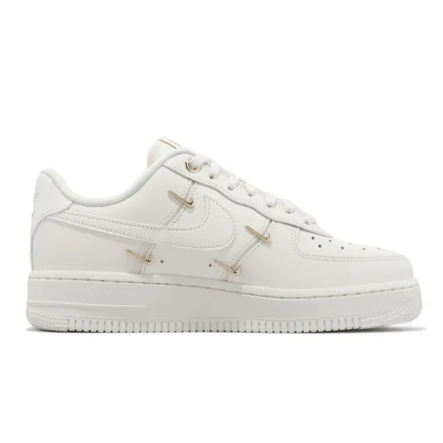 【NIKE 耐吉】休閒鞋 Wmns Air Force 1 07 LX 米白 金屬勾勾 女鞋 炫雅 AF1(FV3654-111)