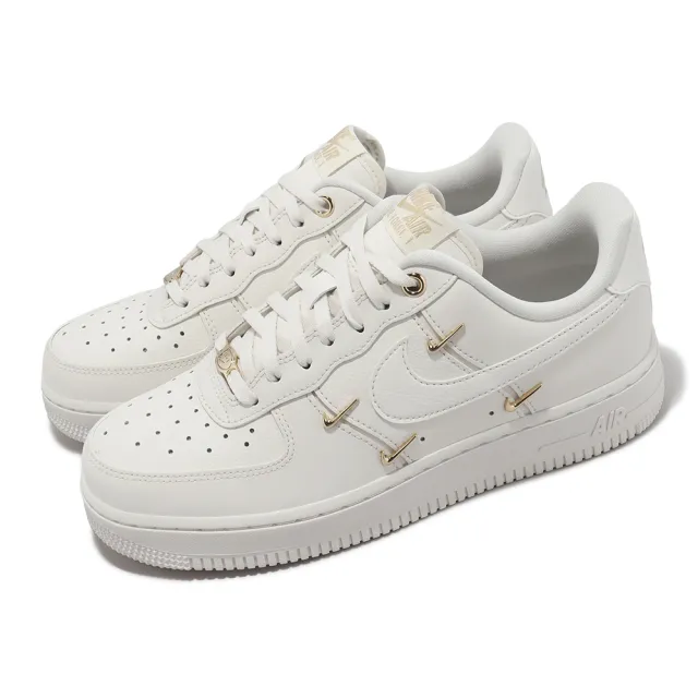 【NIKE 耐吉】休閒鞋 Wmns Air Force 1 07 LX 米白 金屬勾勾 女鞋 男鞋 炫雅 AF1(FV3654-111)