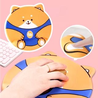 【愛柴如命】可愛柴犬造型矽膠護腕3D滑鼠墊(舒壓手託 滑鼠墊 護手減壓墊 護腕墊 手腕墊 人體工學 辦公用品)