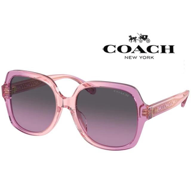 COACHCOACH 珍妮佛羅培茲代言配戴款 亞洲版 時尚太陽眼鏡 HC8395F 581390 透晶紫漸層鏡片 公司貨