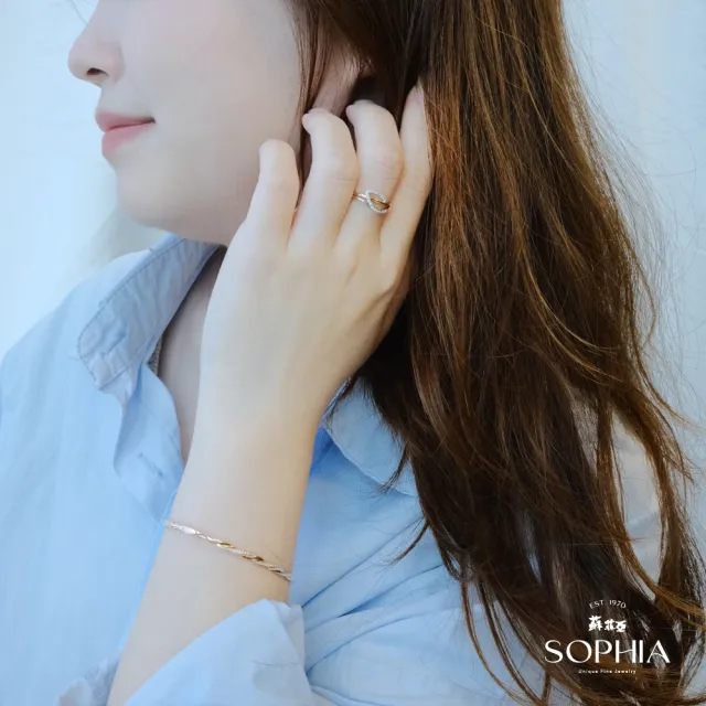 【蘇菲亞珠寶】14K玫瑰金 艾麗安娜 鑽石手環