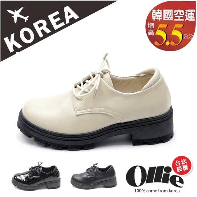 OLLIE 韓國空運。英倫風秋冬5CM厚底側拉鍊短筒靴子 軟