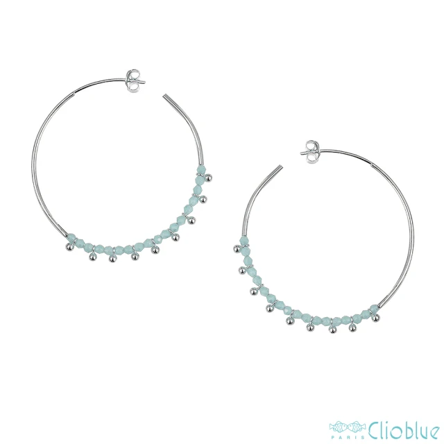 Niloe 鑲鑽星月針式純銀耳環(925純銀 台灣設計 耳針
